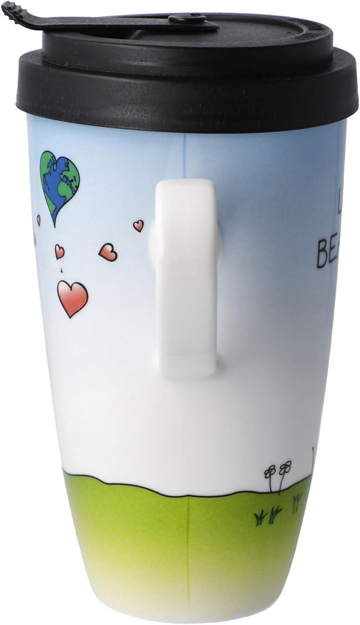 Kaffee to go LIFE IS BEAUTIFUL mehrfarbig 500ml Goebel Porzellan