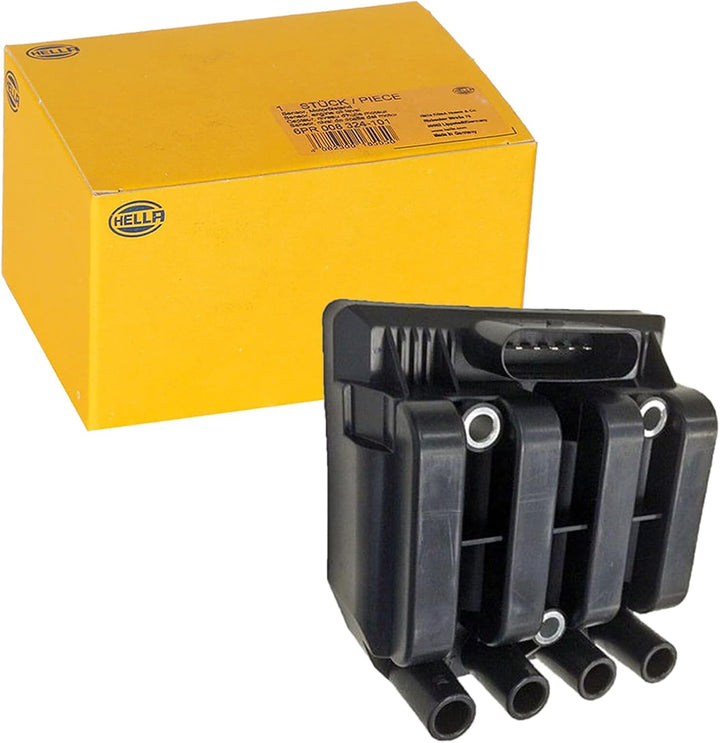 HELLA 5DA 358 000-181 Zündspule - 12V - 6-polig - Blockzündspule - geschraubt