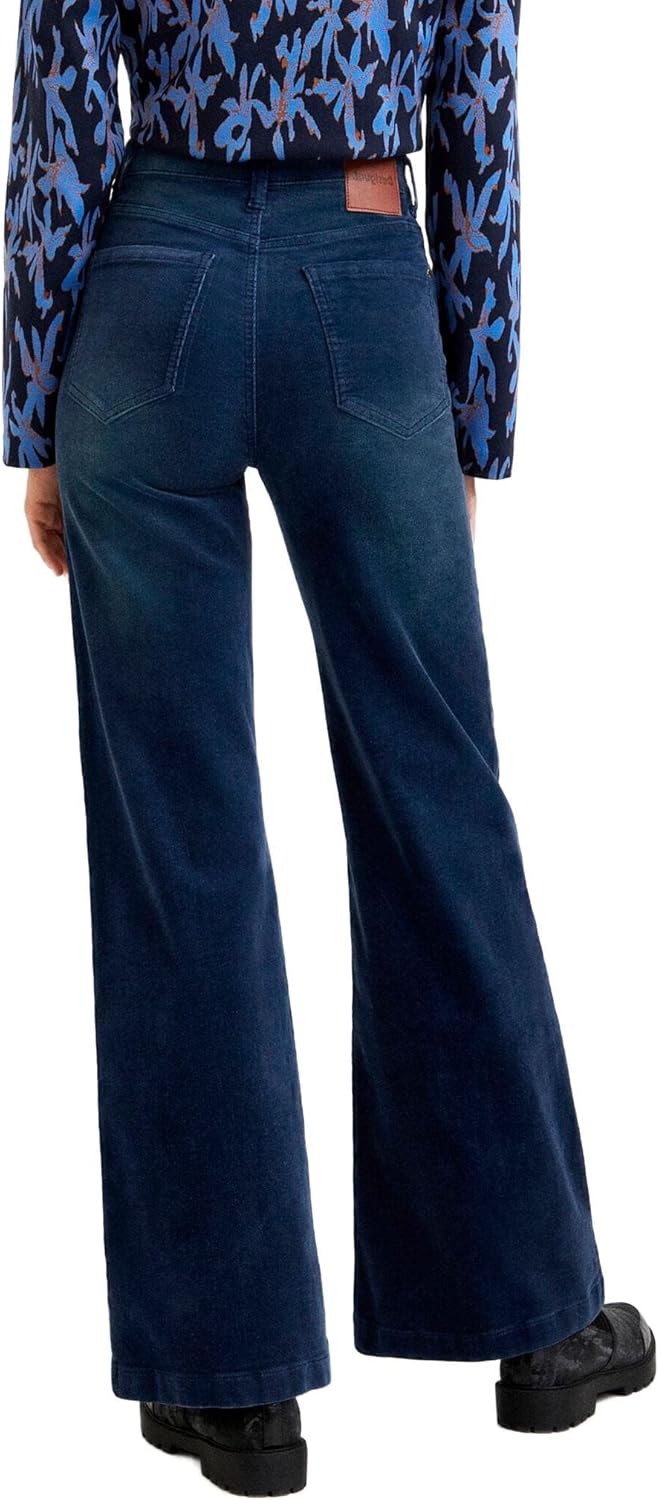 Desigual Damen myheart Casual Pants 36 Blau, 36 Blau