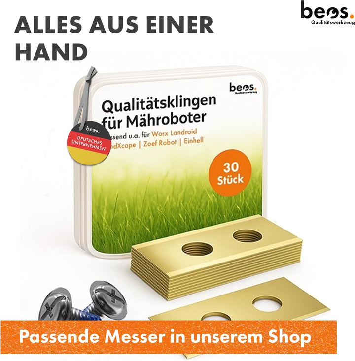 BEOS® PREMIUM Mähroboter Tuning-Messerteller für 6x Klingen - glasfaserverstärkte Messerscheibe - Dr