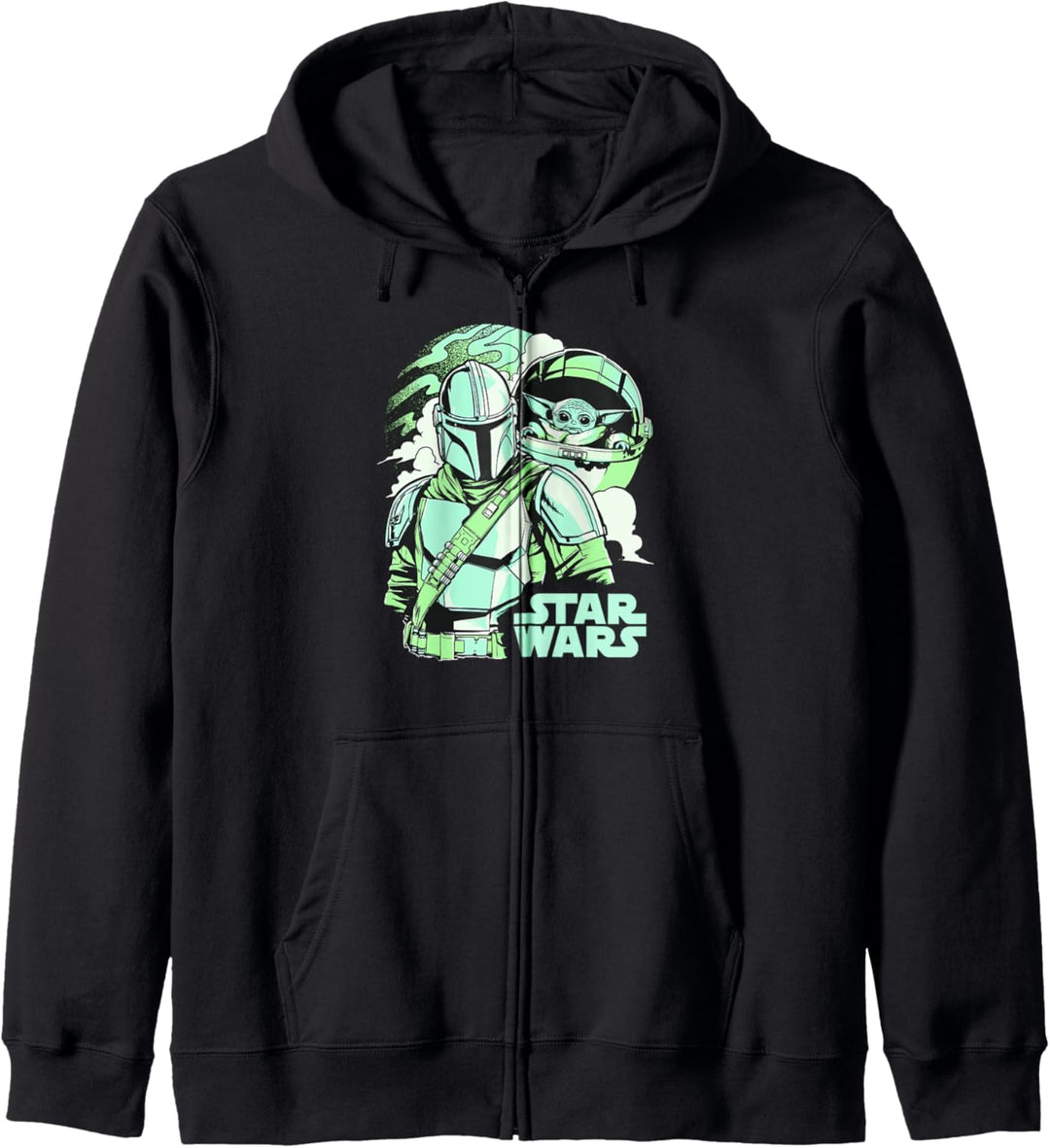 Star Wars Mandalorian & The Child Pastel Planet Logo C2 Kapuzenjacke