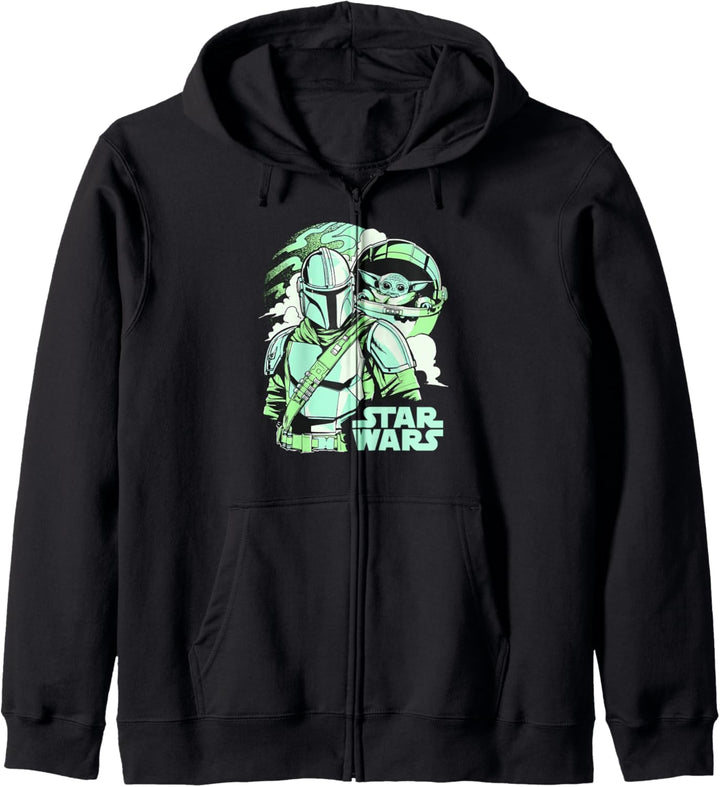 Star Wars Mandalorian & The Child Pastel Planet Logo C2 Kapuzenjacke