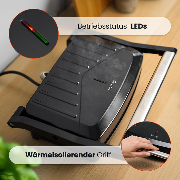 Sandwichmaker, Panini-toaster, Elektrischer Grill, Schwarz, 1000W