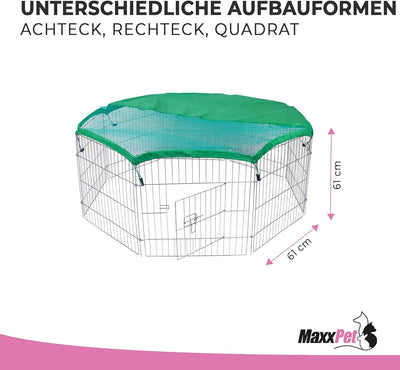 MaxxPet Kaninchenstall mit Parcours – Kaninchenstall – Kaninchenstall – Käfig für Kaninchen (80 x 75