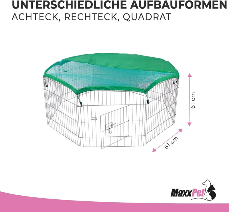 MaxxPet Kaninchenstall mit Parcours – Kaninchenstall – Kaninchenstall – Käfig für Kaninchen (80 x 75