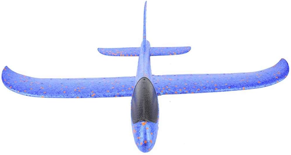 Srliya EPP Foam Handwurf Flugzeug Werfen Segelflugzeug Flugzeug Outdoor Spielzeug Blau, Langlebiger