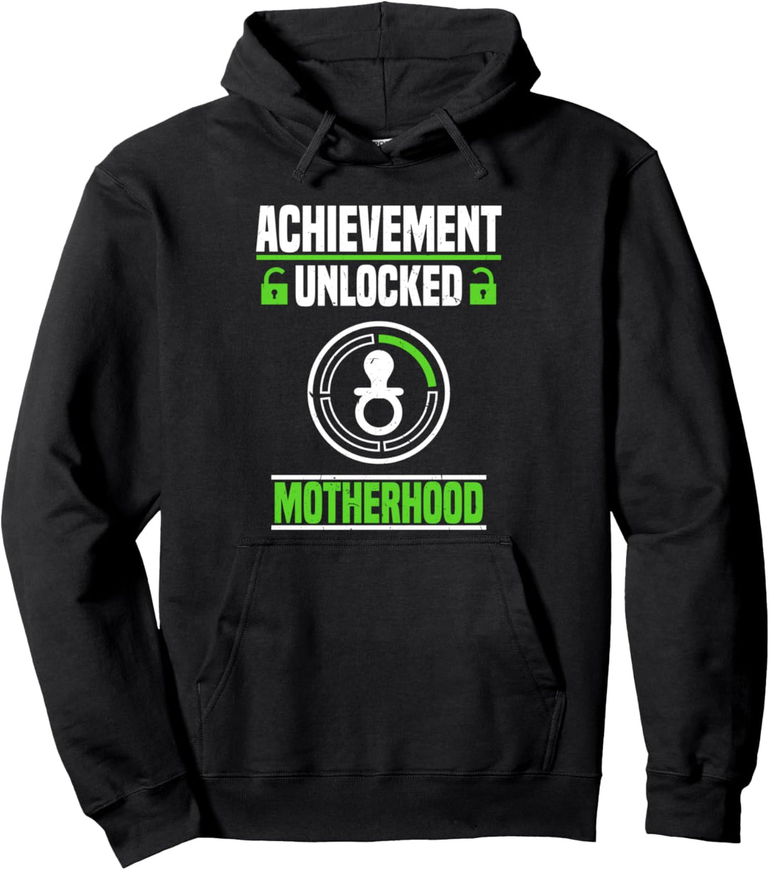 Achievement Unlocked Motherhood 1st Time Expecting Mom Gift Pullover Hoodie