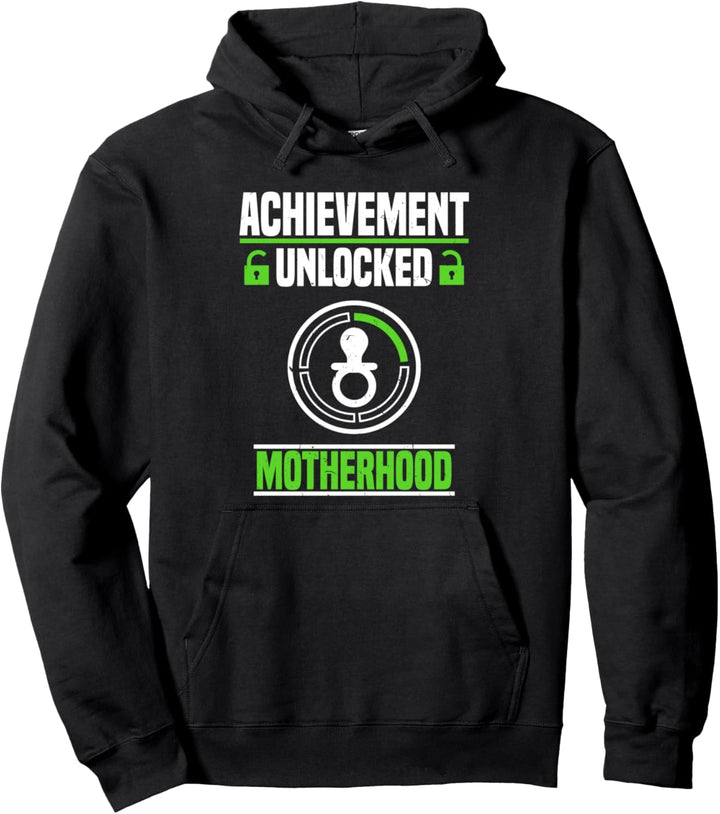 Achievement Unlocked Motherhood 1st Time Expecting Mom Gift Pullover Hoodie