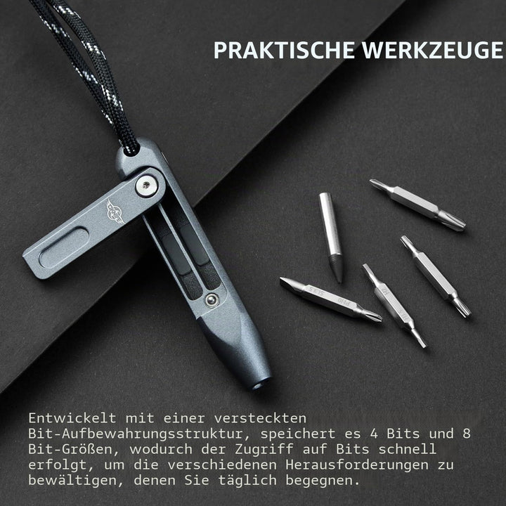OKNIFE Otacle D1 Mini Präzisions-Schraubendreher-Set, 9 in 1 EDC Multi Bit Taschen-Schraubendreher,