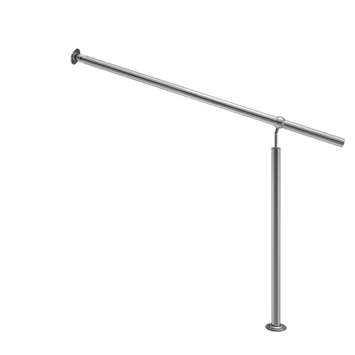 MONZANA® Edelstahl Eingangsgeländer 100cm Pflegeleicht Innen Aussen Handlauf Wandhandlauf Treppengel