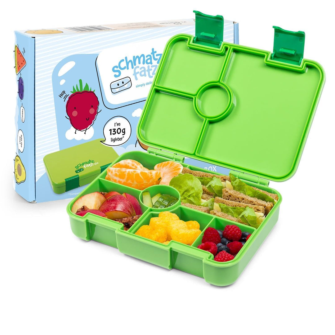 schmatzfatz Brotdose Kinder mit Fächern, BPA Frei Lunchbox Kinder, Bento Box Kinder, Brotbox für Mäd