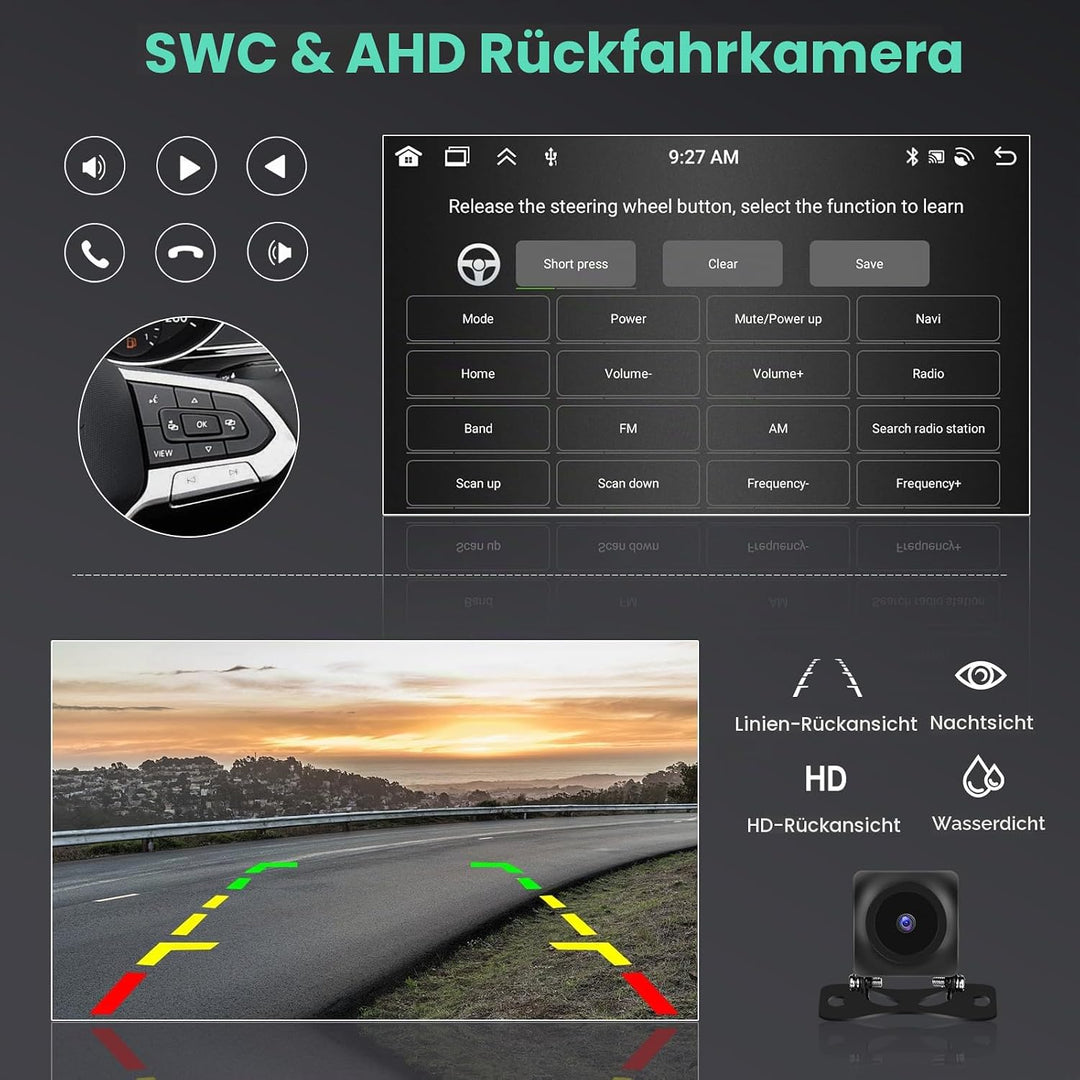 8 Core 6G+128G DSP Hikity Android 15 Autoradio für VW Golf 5 6 Passat Tiguan Polo Caddy Seat, 8" Tou