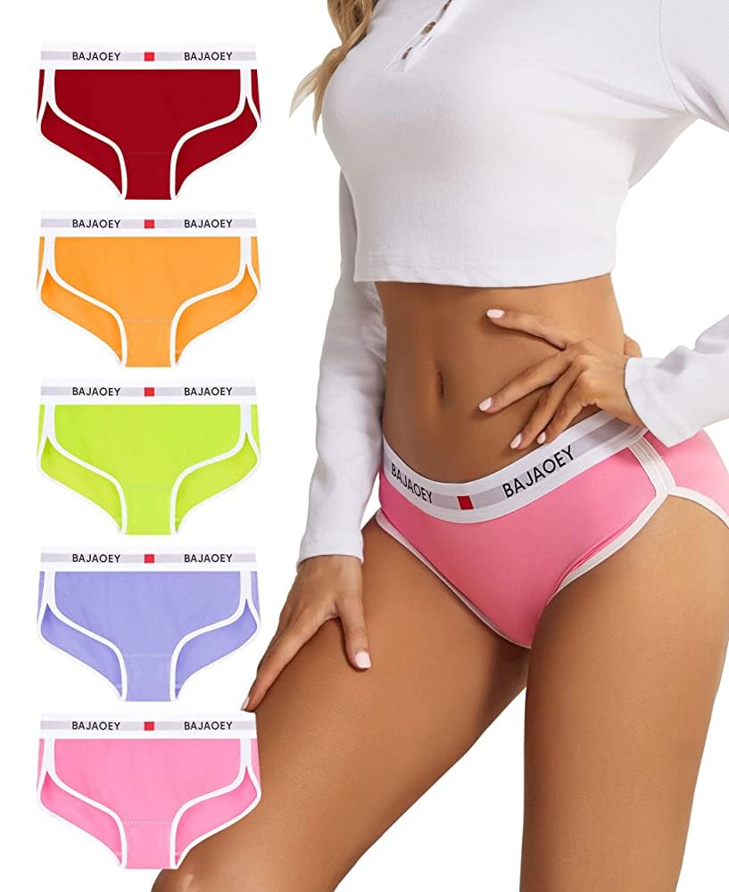 PHOLEEY Slip Unterhosen Damen Unterwäsche Feuchtigkeitsableitende Baumwolle Atmungsaktives Bikini Hö