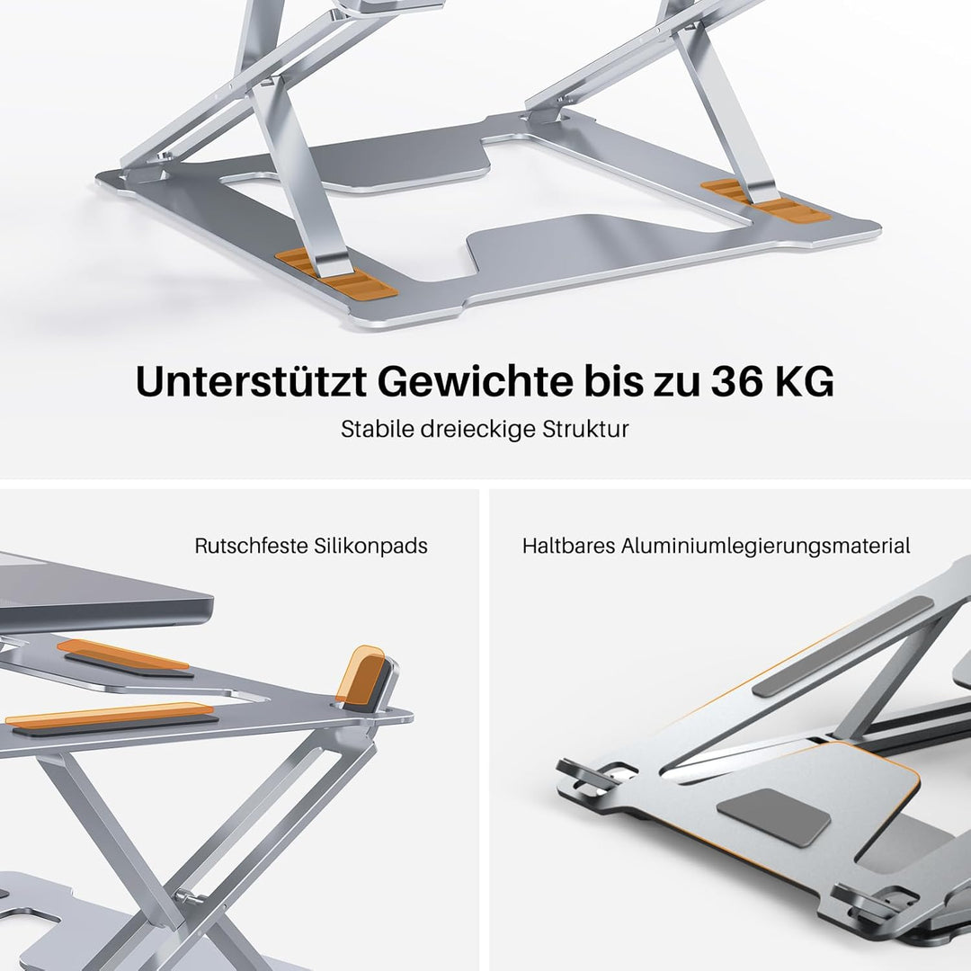 HUION Laptop-Ständer, zusammenklappbarer Laptop-Ständer mit doppelter Schicht P17S, Laptop-Halterung