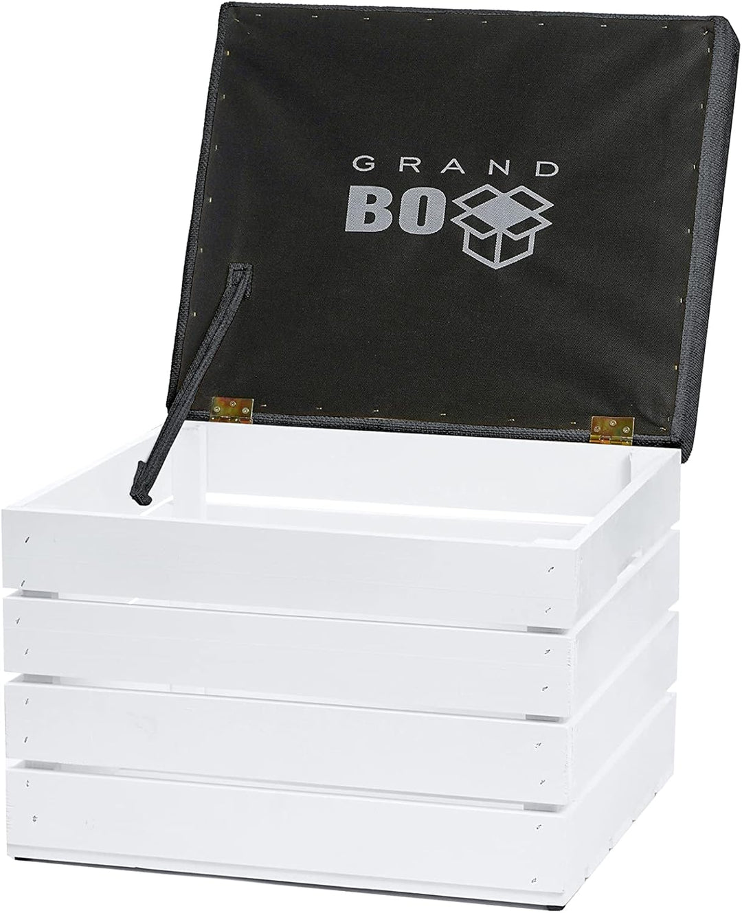 GrandBox Sitzhocker aus Holz 37x40x50 Polster, Sitztruhe Hocker mit Stauraum, Sitzbank, Sitzpouf, Si