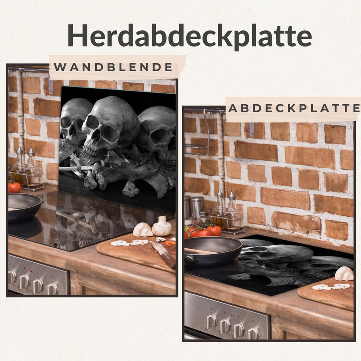 TMK | Herdabdeckplatte 60x52 Einteilig Glas Elektroherd Induktion Herdschutz Spritzschutz Glasplatte