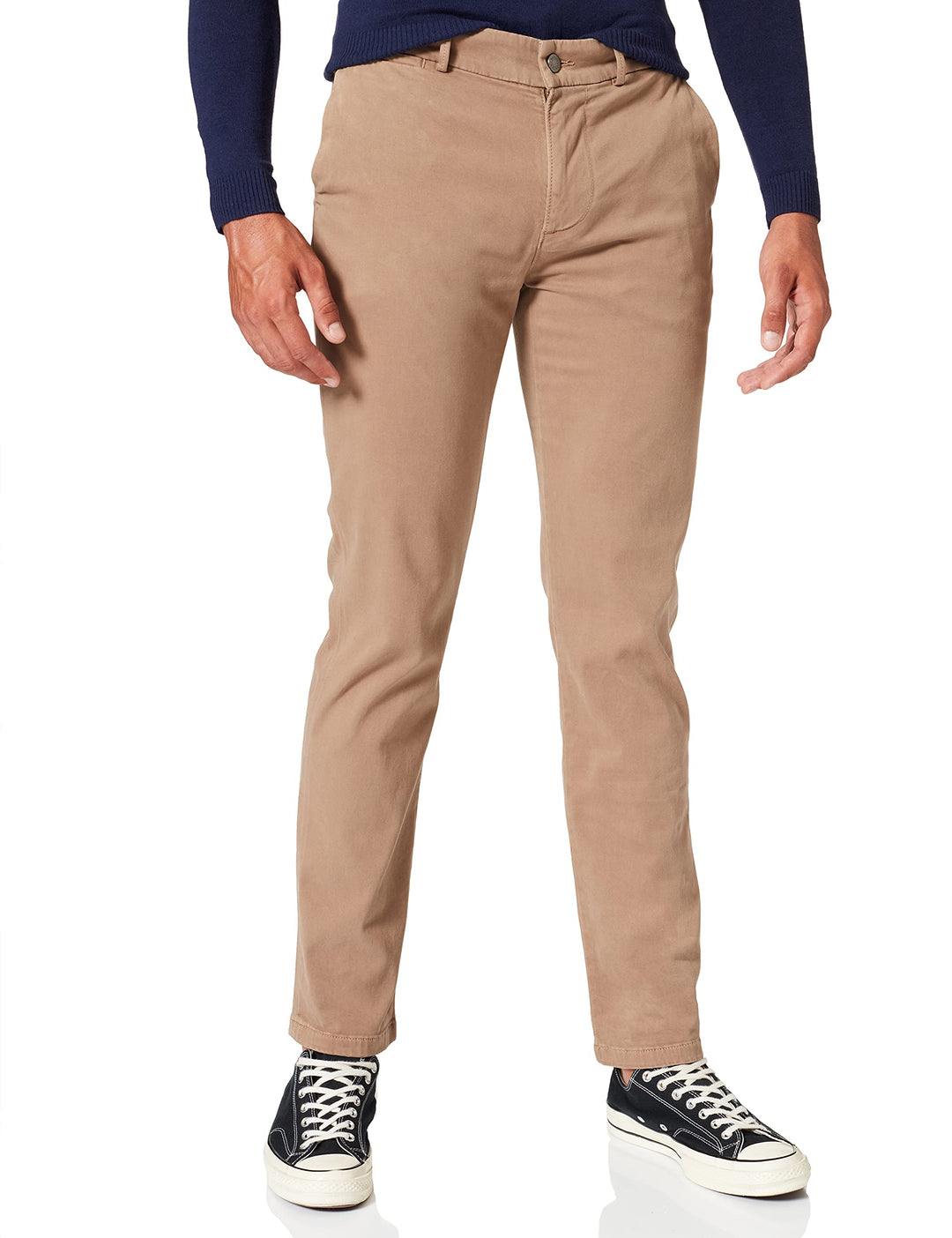 7 For All Mankind Herren Slimmy Chino Tap. Luxe Performance Sateen Sandcastle Hose 29W / 30L Beige,