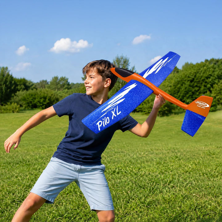 Schaumwurfgleiter 2in1 - Pilo XL - Super leicht (160g), Fast unzerstörbar, Höhenleitwerks für Loopin