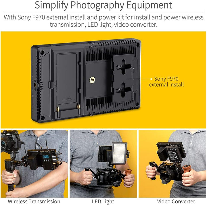 FEELWORLD F7 PRO 7-Zoll-Touchscreen-Spiegelreflexkamera-Feldmonitor mit 3D-Lut HDR-Wellenform extern