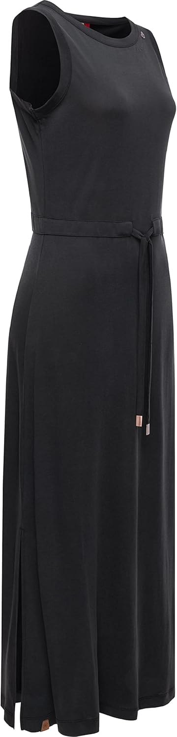 Ragwear Damen Kleid Sommerkleid langes Maxikleid Giggi XS-XXL S Extra Tall Schwarz, S Extra Tall Sch