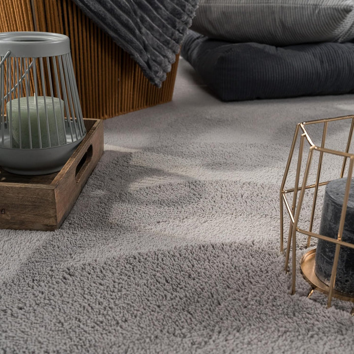 Paco Home Waschbarer Teppich Wohnzimmer Schlafzimmer Kurzflor rutschfest Flauschig Weich Moderne Ein