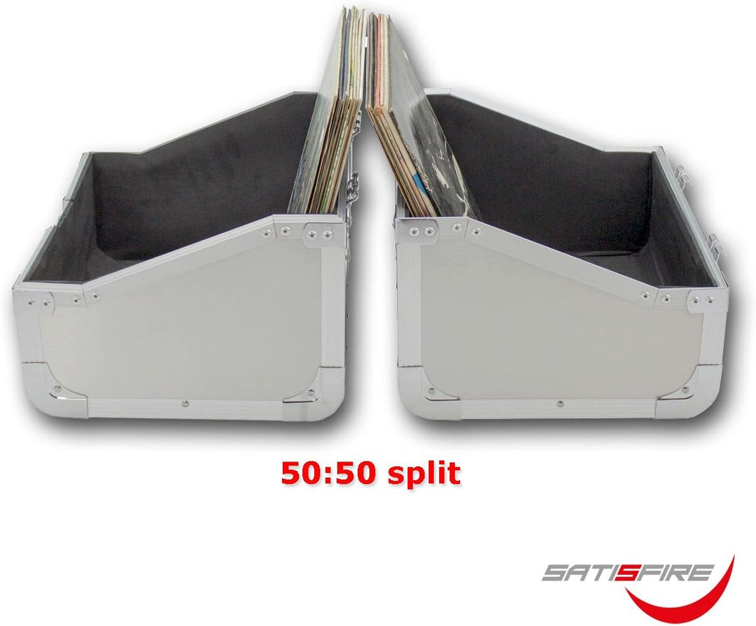 SATISFIRE® Plattenkoffer LP80 • Aluminium-Koffer • Vinyl-Case • Schallplattenkoffer • für 80 LP 50:5