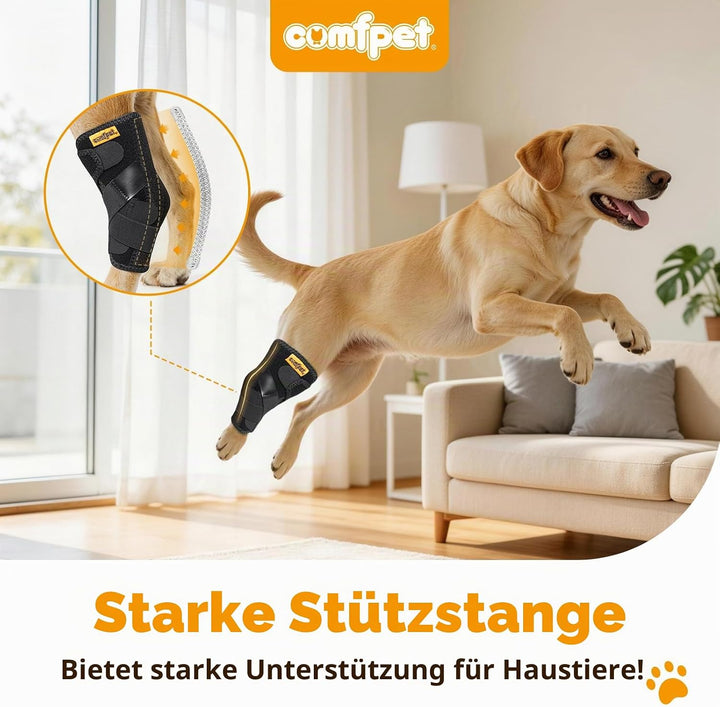 Hundehalsbandage für hintere Sprunggelenk, Hund Bein Unterstützung Wrap mit Metall-Streifen, Hinterb