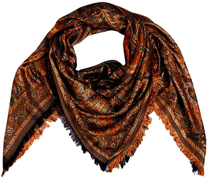 Lorenzo Cana Seidenstola Tuch Schaltuch jacquardgewebt 100% Seide Paisleymuster Pashmina Seidenschal