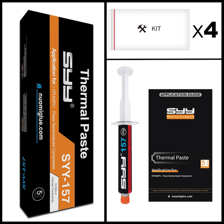 SYY Wärmeleitpaste, 40g mit 4 Toolkit, 40g