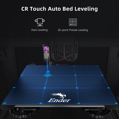 Creality Ender 3 V2 Neo 3D Drucker mit CR Touch Autonivellierung, Vollmetall-Extruder, PC-Federstahl