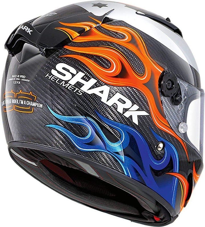 SHARK Herren NC Motorrad Helm, Schwarz/Rot/Blau, S