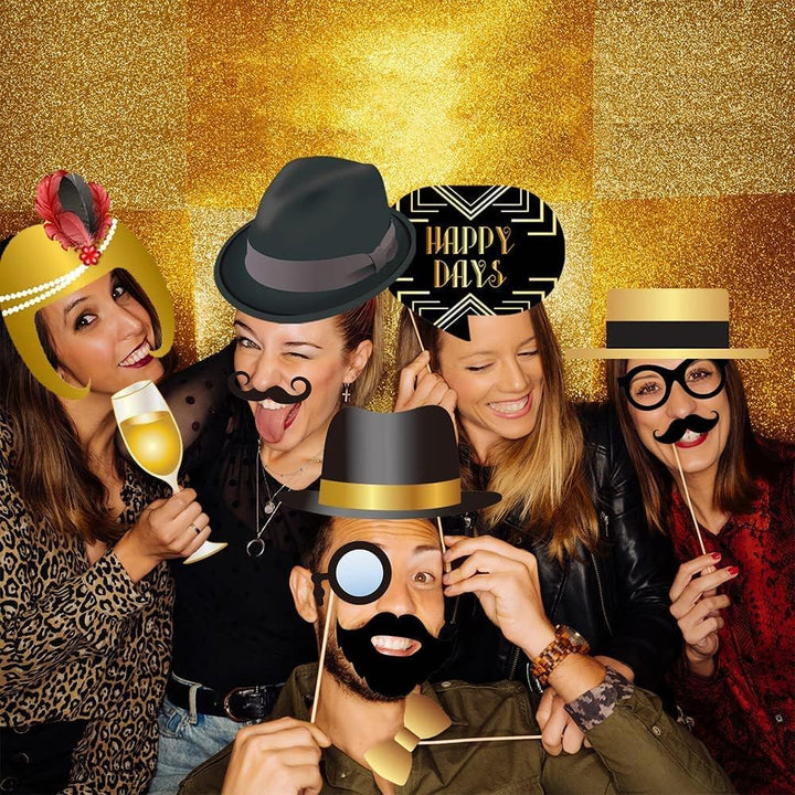 42 stück 20er Jahre Foto Booth, 1920er Jahre Gatsby Photo Booth Requisiten für Geburtstag Hochzeit P