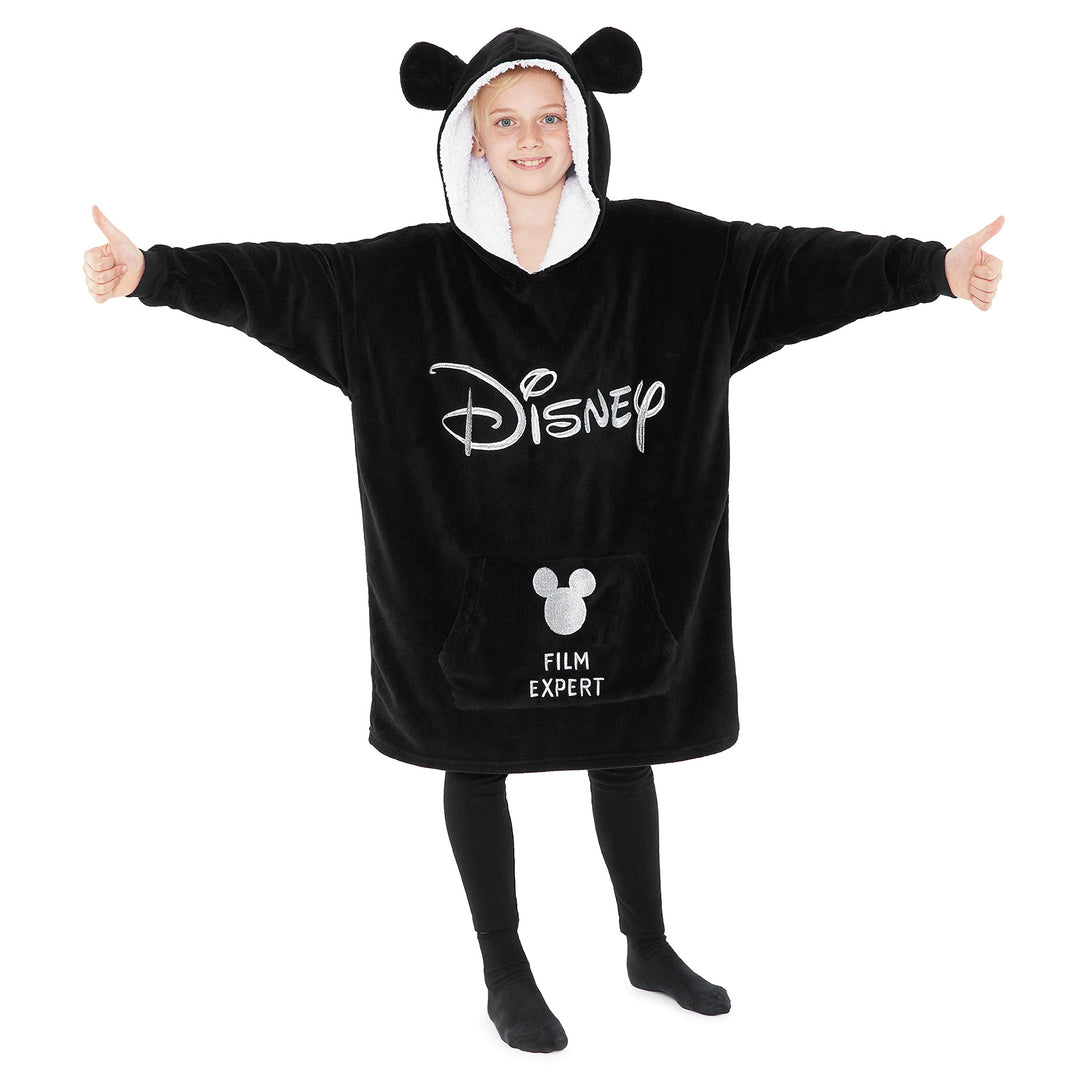 Disney Stitch Kapuzenpullover Mädchen, Übergrosse Hoodie Decke Kinder mit Sherpa-Kapuze und Kängurut