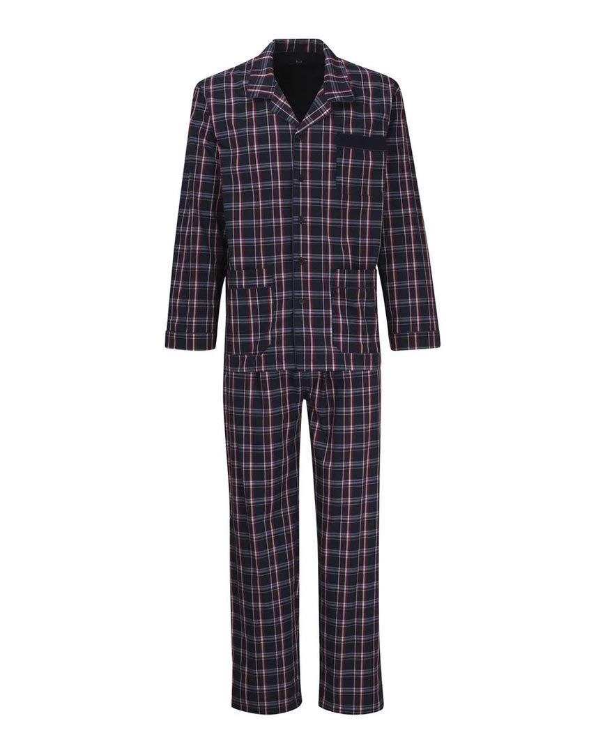 Götzburg 451976 Button Pyjama Blue Check 56