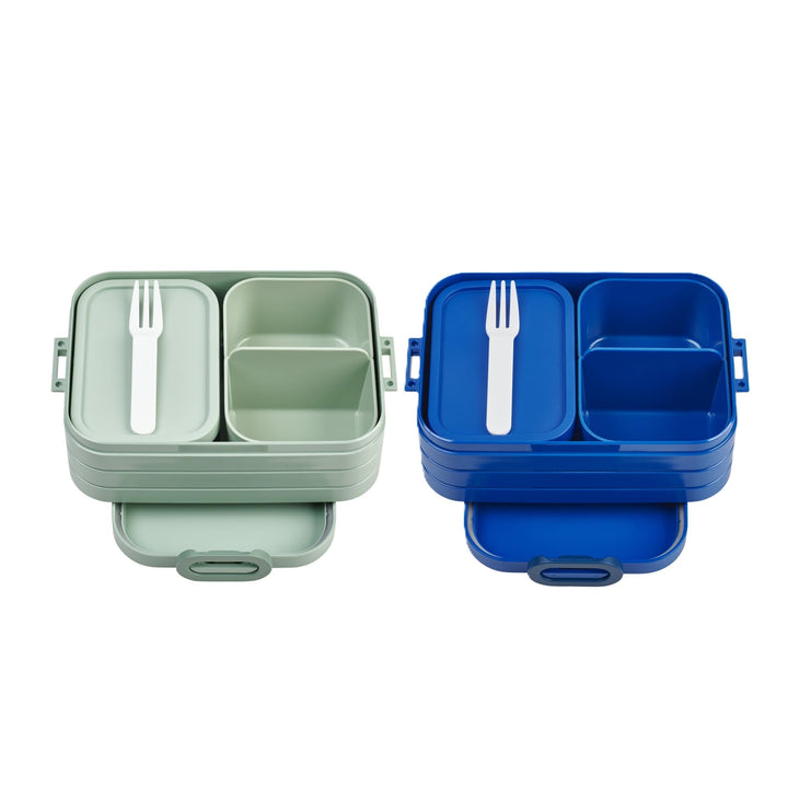 Mepal Bento Brotdose Midi Take A Break Mixed - mit Bento Box - Für 2 Sandwiches oder 4 Brotscheiben