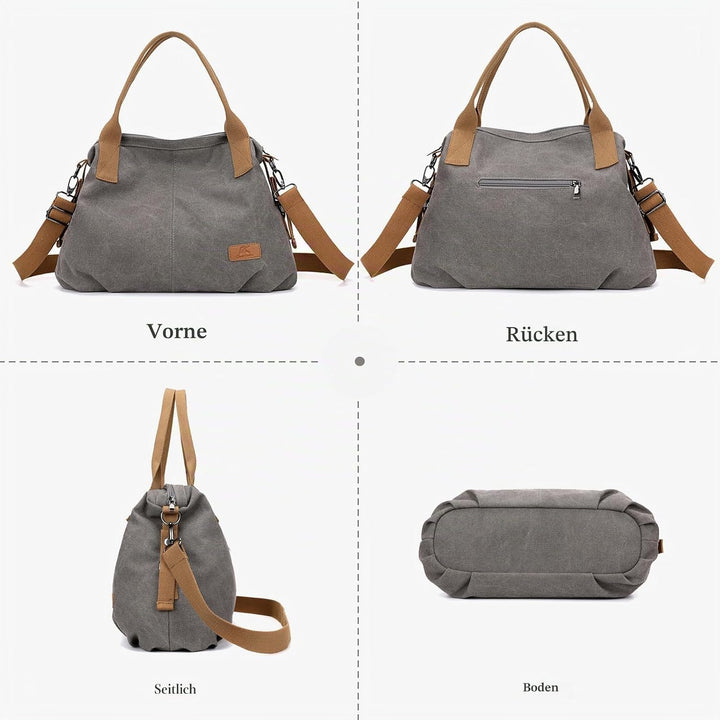 CORIOS Damen Canvas Schultertasche Grosse Kapazität Umhängetasche Casual Handtasche Leichtgewicht To