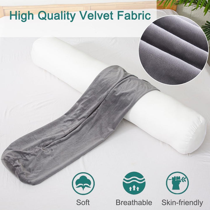 Body Pillow for Adults, Full Body Pilllow for Sleeping, Long Round Cervical Pillow, Bolster Side Sle