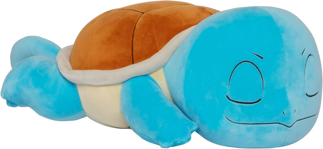 Pokémon PKW4320-45cm Schlafendes Plüsch - Schiggy, offizielles Plüsch Squirtle, Squirtle