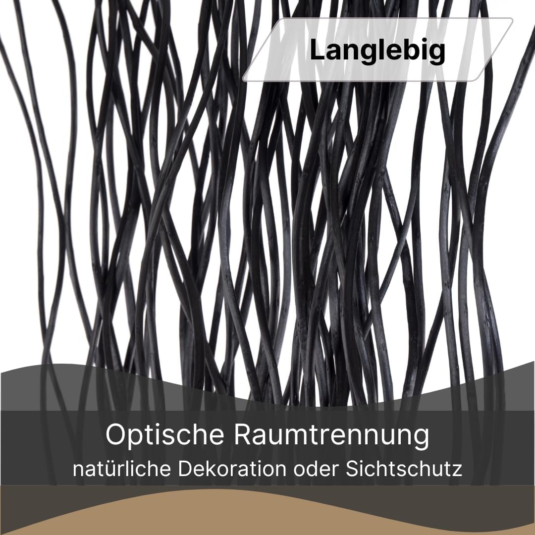 DESIGN DELIGHTS Weiden RAUMTEILER Wave | Weidenholz, 170x40cm (HxB) | Paravent aus Weidenzweigen, Ra