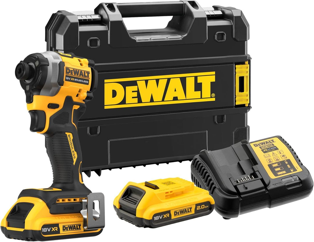 Dewalt 18 Volt Akku ¼“ Schlagschrauber DCF850D2T (bürstenloser Motor, ¼“ Innensechskant Aufnahme, ma