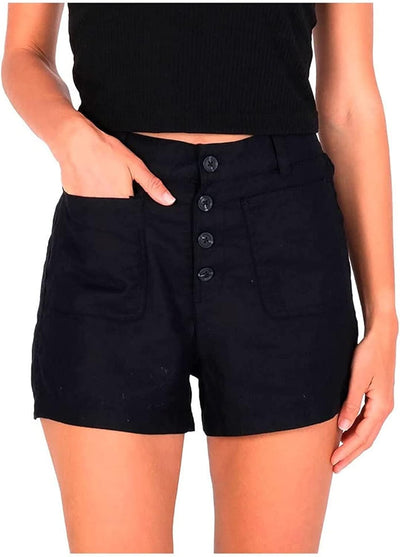 Hurley Damen Bermuda Shorts Button Front Short M Marshmallow, M Marshmallow