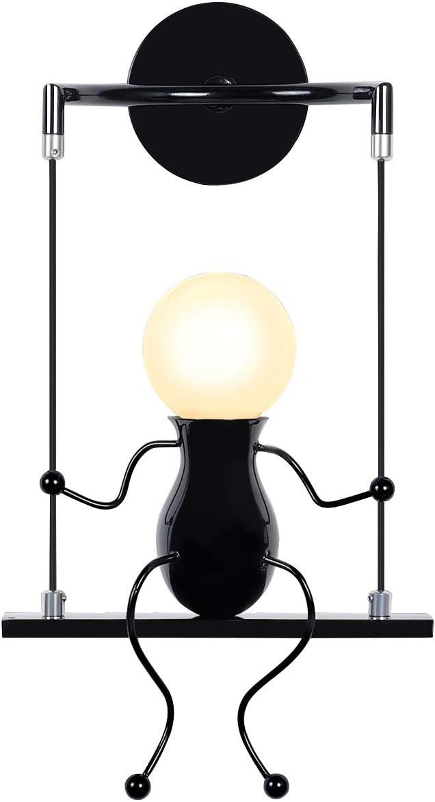 KAWELL Humanoid Kreative Wandleuchte Moderne Wandlampe Einfache Kerzen Wandleuchten Art Deco Max 60W