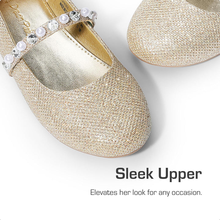 DREAM PAIRS Mädchen Mary Jane Strap Flache Schuhe Ballerinas Prinzessin Schuhe Flache Schulschuhe 24