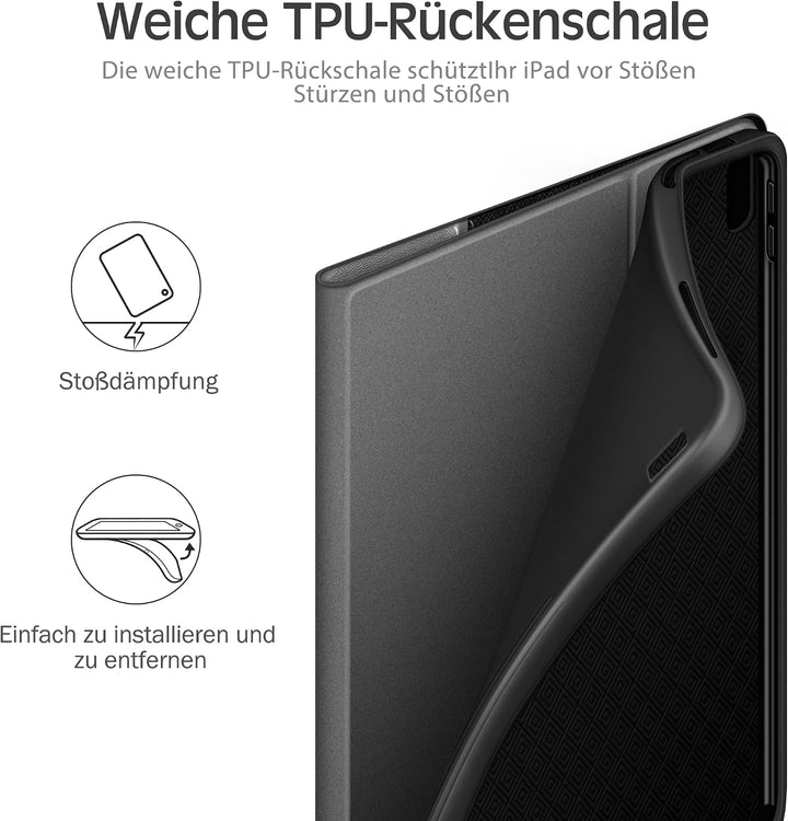 KingBlanc für iPad A16 Hülle 11. Generation 11 Zoll 2025, iPad 10. Generation 10,9 Zoll 2022 mit Pen