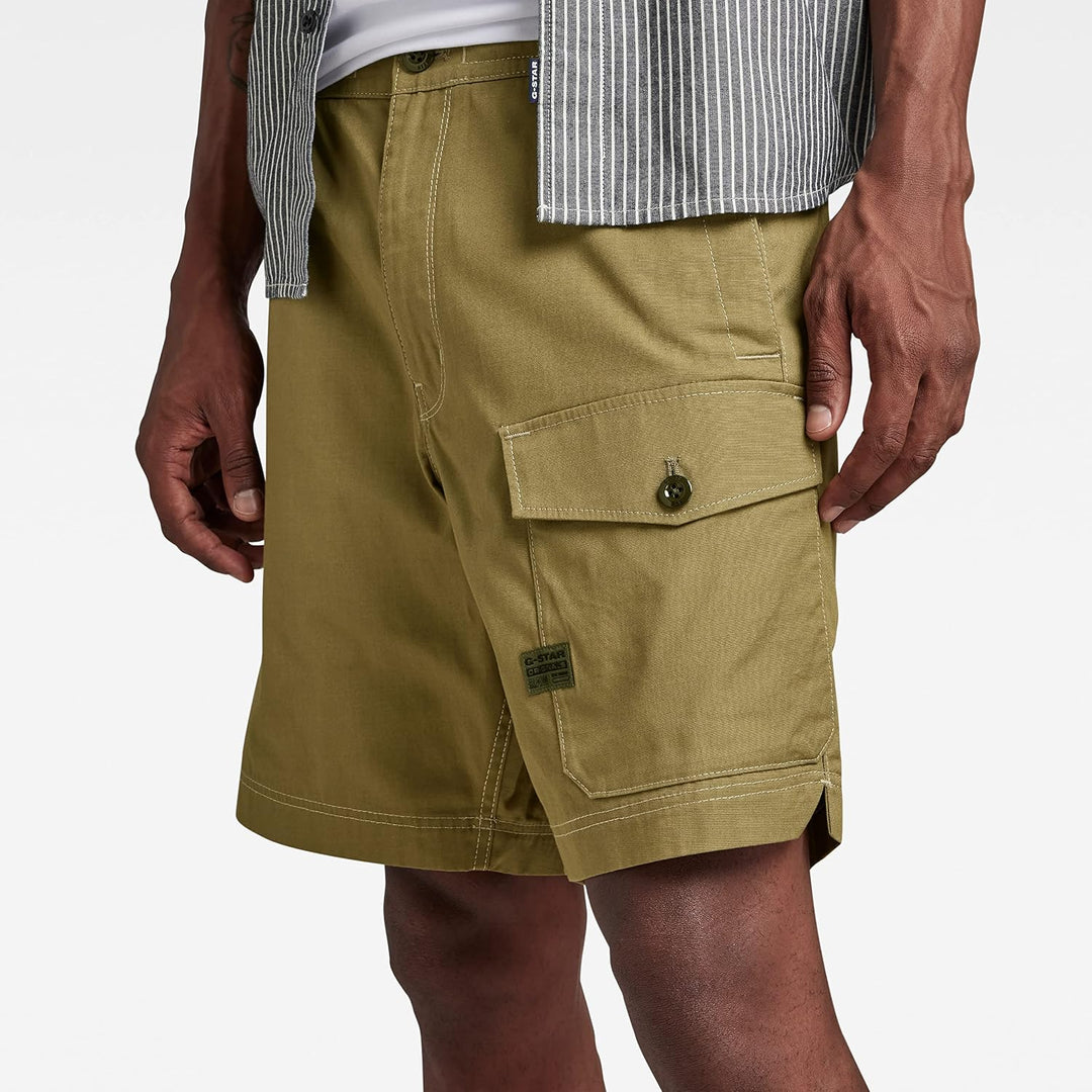 G-STAR RAW Herren Sport Trainer Shorts 24W Grün (Smoke Olive D21039-d384-b212), 24W Grün (Smoke Oliv