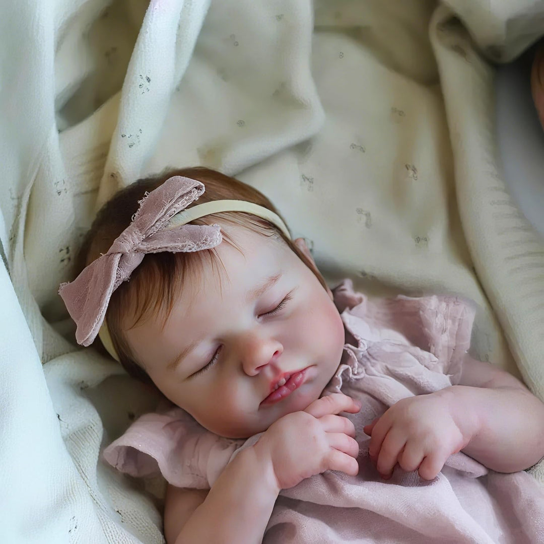Zero pam Reborn Baby Vollsilikon Lebensecht-50CM Silikon Baby Mädchen, Reborn Puppen Lebensecht, Bab