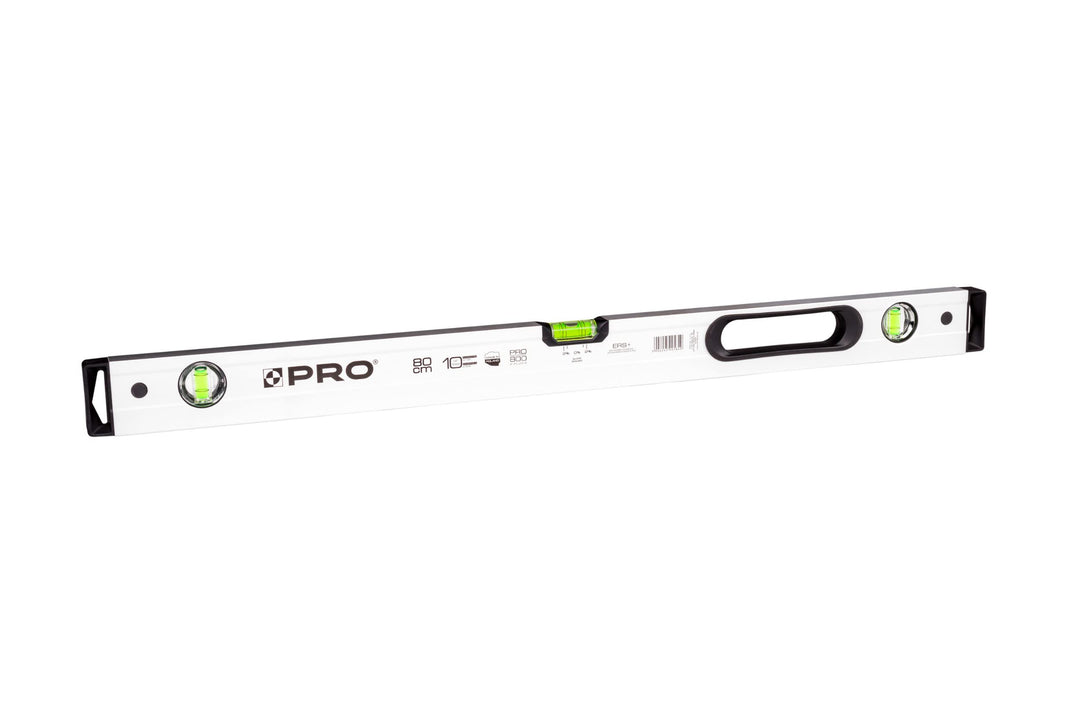 PRO800 Wasserwaage 80cm beidseitig gefräst mit Ergonomischen Profil - ERS+ (Easy Reading System) Prä