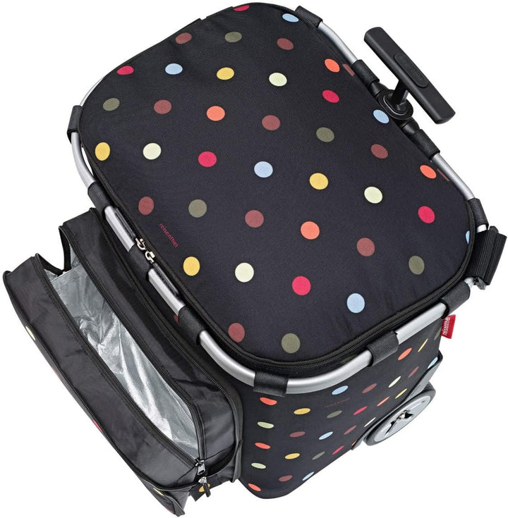 reisenthel carrycruiser Plus dots – Tragbarer Einkaufstrolley mit stabilem Aluminiumrahmen, Schulter