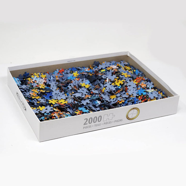 Close Up Premium Puzzle 2000 Teile - Caféterrasse am Abend Puzzle von Van Gogh (68,8 x 96,6 cm)