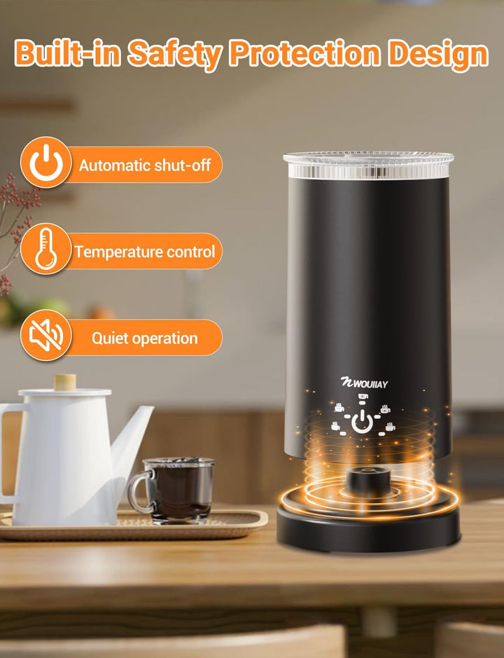 5 in 1 Milchaufschäumer Elektrisch 600W Automatischer Milchaufschäumer für heissen kalten Milchschau